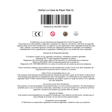 Disfraz La Casa de Papel Talla XL