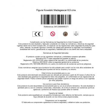 Figura Kowalski Madagascar 8,5 cms