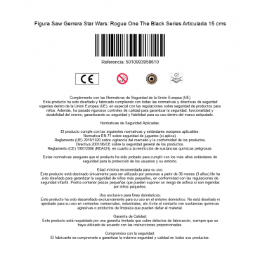 Figura Saw Gerrera Star Wars: Rogue One The Black Series Articulada 15 cms