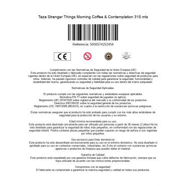 Taza Stranger Things Morning Coffee & Contemplation 315 mls