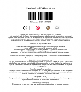 Peluche Vicky El Vikingo 30 cms