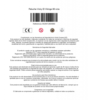 Peluche Vicky El Vikingo 60 cms