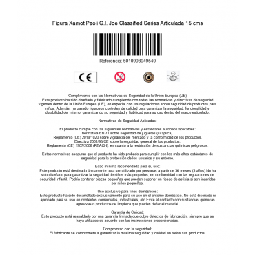 Figura Xamot Paoli G.I. Joe Classified Series Articulada 15 cms