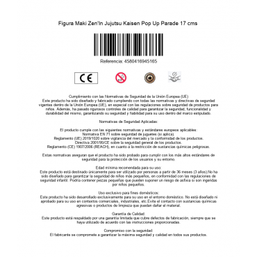 Figura Maki Zen'In Jujutsu Kaisen Pop Up Parade 17 cms 