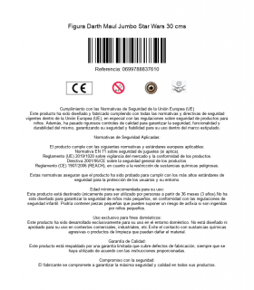 Figura Darth Maul Jumbo Star Wars 30 cms