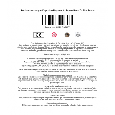 Réplica Almanaque Deportivo Regreso Al Futuro Back To The Future