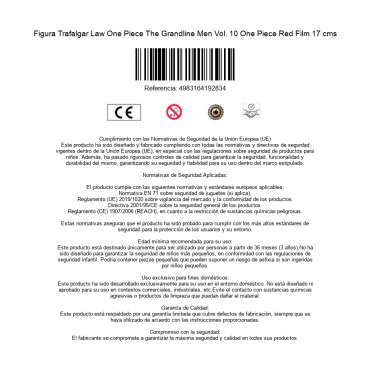 Figura Trafalgar Law One Piece The Grandline Men Vol. 10 One Piece Red Film 17 cms