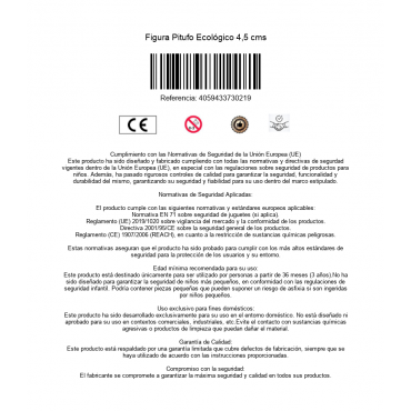 Figura Pitufo Ecológico 4,5 cms