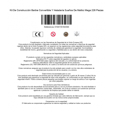 Kit De Construcción Barbie Convertible Y Heladería Sueños De Malibú Mega 226 Piezas