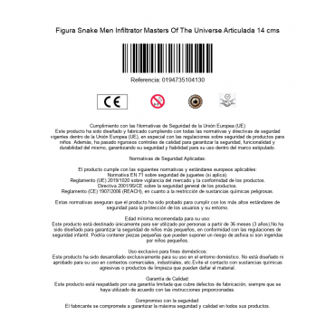 Figura Snake Men Infiltrator Masters Of The Universe Articulada 14 cms