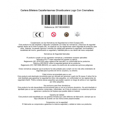 Cartera Billetera Cazafantasmas Ghostbusters Logo Con Cremallera