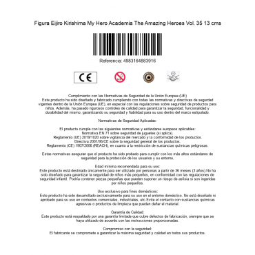 Figura Eijiro Kirishima My Hero Academia The Amazing Heroes Vol. 35 13 cms