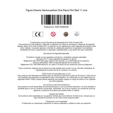 Figura Shanks Senkouzekkei One Piece Film Red 11 cms