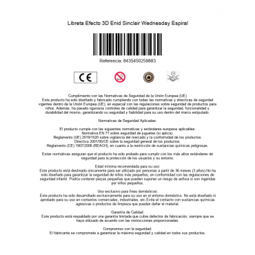 Libreta Efecto 3D Enid Sinclair Wednesday Espiral