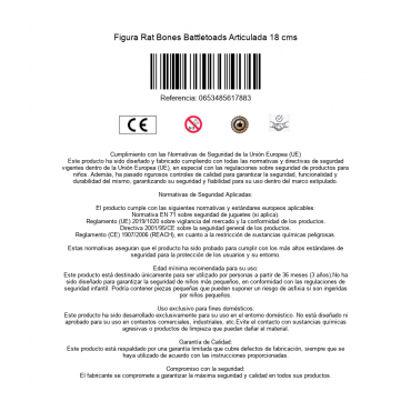Figura Rat Bones Battletoads Articulada 18 cms