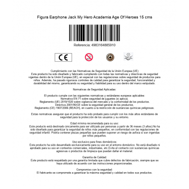 Figura Earphone Jack My Hero Academia Age Of Heroes 15 cms