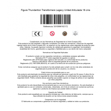 Figura Thundertron Transformers Legacy United Articulada 18 cms