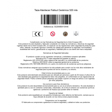 Taza Atardecer Fallout Cerámica 320 mls