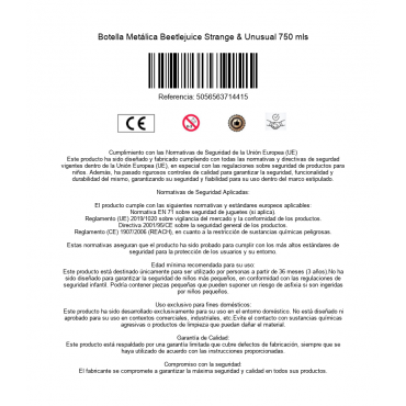 Botella Metálica Beetlejuice Strange & Unusual 750 mls