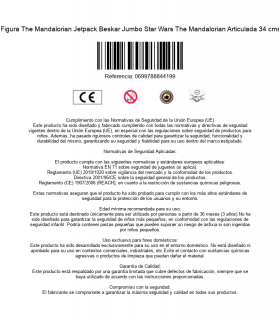 Figura The Mandalorian Jetpack Beskar Jumbo Star Wars The Mandalorian Articulada 34 cms