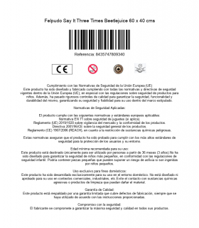 Felpudo Say It Three Times Beetlejuice 60 x 40 cms