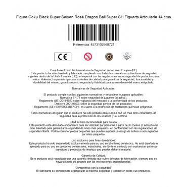Figura Goku Black Super Saiyan Rosé Dragon Ball Super SH Figuarts Articulada 14 cms