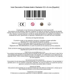 Imán Decorativo Portada Astérix Gladiador 5,5 x 8 cms (Español)