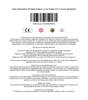 Imán Decorativo Portada Astérix y Los Godos 5,5 x 8 cms (Español)