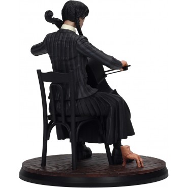 Figura Wednesday & Thing Con Violonchelo Miércoles Y Cosa Wednesday Movie Icons Estatua 15 cms