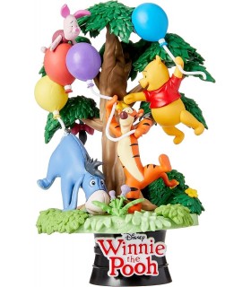 Diorama Winnie The Pooh Y Sus Amigos Con Globos Disney 16 cms