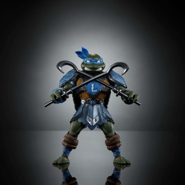 Figura Leonardo Turtles of Grayskull TMNT X MOTU Articulada 15 cms