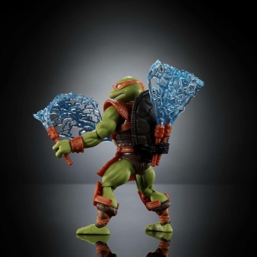 Figura Michelangelo Turtles of Grayskull TMNT X MOTU Articulada 15 cms