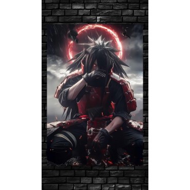 Placa Decorativa Madara Uchiha Naruto Metálica Cuadro Póster HD