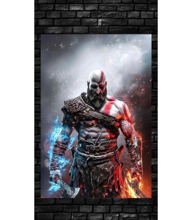 Placa Decorativa Kratos God of War Metálica Cuadro Póster HD