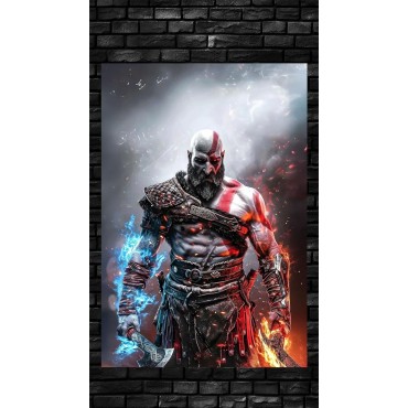 Placa Decorativa Kratos God of War Metálica Cuadro Póster HD