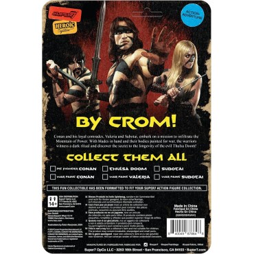 Figura Valeria Pintura De Guerra Conan El Bárbaro Articulada 10 cms