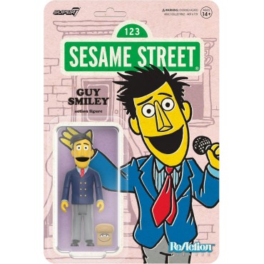 Figura Guy Smiley Sesame Street Barrio Sésamo Articulada 10 cms