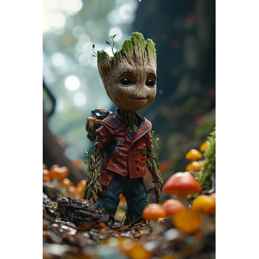 Placa Decorativa Groot Guardianes De La Galaxia Marvel Metálica Póster HD 