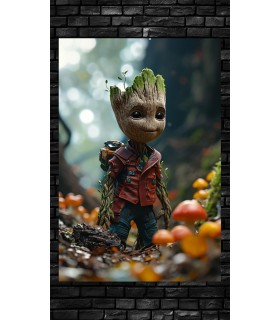 Placa Decorativa Groot Guardianes De La Galaxia Marvel Metálica Póster HD 