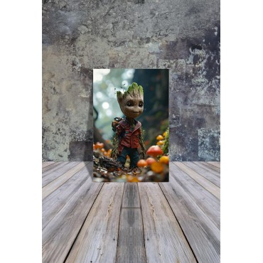 Placa Decorativa Groot Guardianes De La Galaxia Marvel Metálica Póster HD 