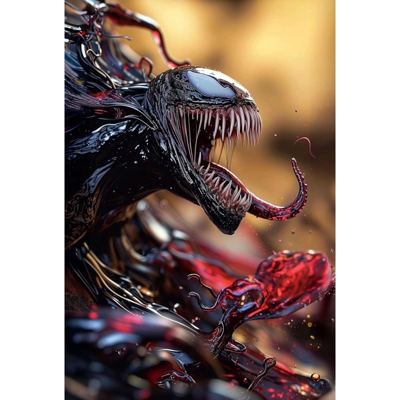 Placa Decorativa Venom Marvel Metálica Cuadro Póster HD 