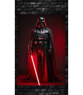Placa Decorativa Darth Vader Star Wars Metálica Cuadro Póster HD 