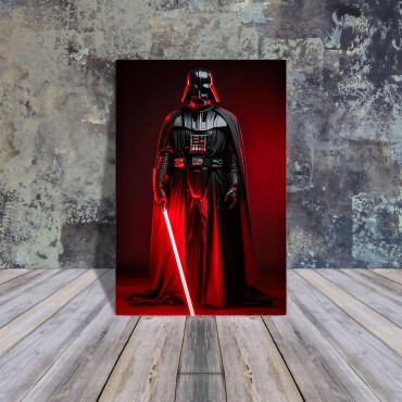 Placa Decorativa Darth Vader Star Wars Metálica Cuadro Póster HD 