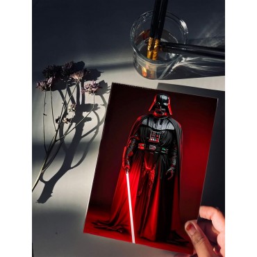 Placa Decorativa Darth Vader Star Wars Metálica Cuadro Póster HD 