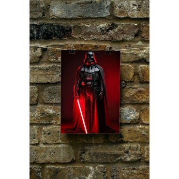Placa Decorativa Darth Vader Star Wars Metálica Cuadro Póster HD 