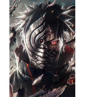 Placa Decorativa Obito Uchiha Naruto Metálica Cuadro Póster HD