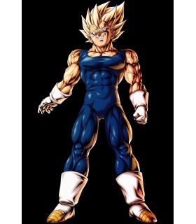 Placa Decorativa Majin Vegueta Super Saiyan Drangon Ball Z Metálica Cuadro Póster HD