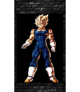 Placa Decorativa Majin Vegueta Super Saiyan Drangon Ball Z Metálica Cuadro Póster HD 