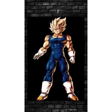 Placa Decorativa Majin Vegueta Super Saiyan Drangon Ball Z Metálica Cuadro Póster HD 