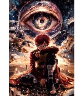 Placa Decorativa Gaara Naruto Metálica Cuadro Póster HD 